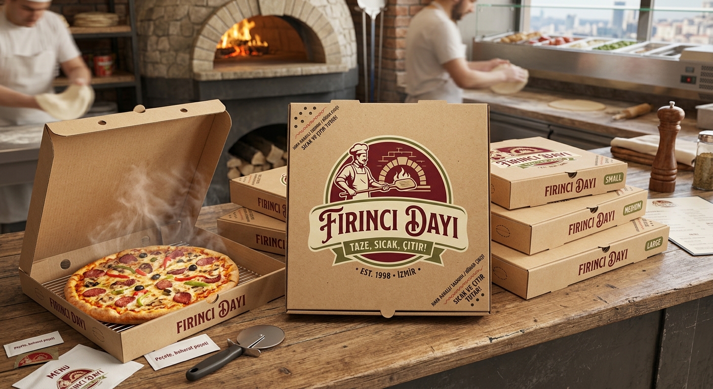 Baskılı Pizza Kutusu