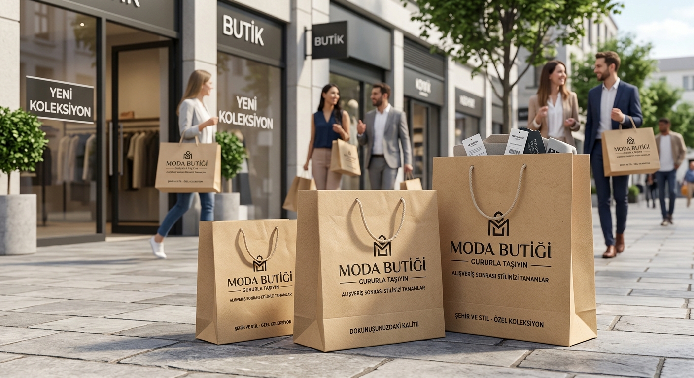 İpli Karton Çanta (Butik Tipi)